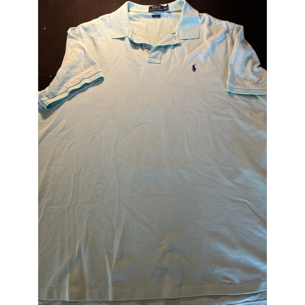 Polo Ralph Lauren Men's Classic‎ Fit Light Blue Short Sleeve Polo Shirt XXL